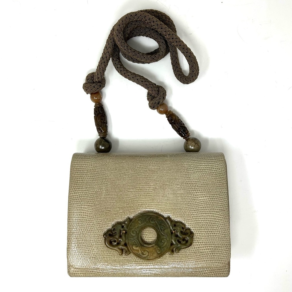 Rafael Sanchez Snake Print Leather Shoulder Crossbody purse, vintage, NWOT